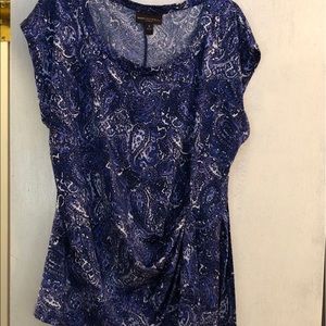 Side Tie Paisley Blouse